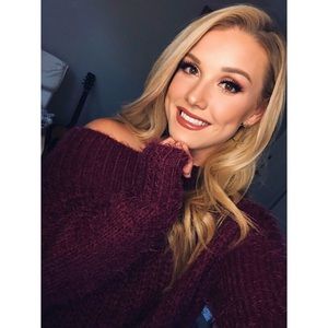 Burgundy off shoulder sweater